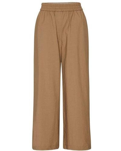 Loewe Cropped Pants - Brown
