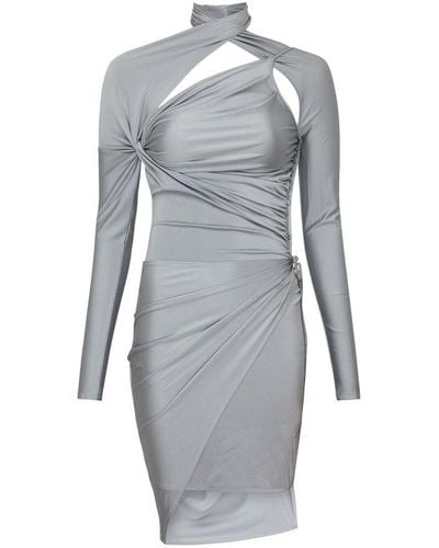 Coperni Asymmetric Twisted Dress - Grey