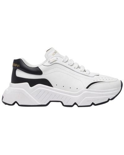 Dolce & Gabbana Nappa Leather Daymaster Sneakers - White