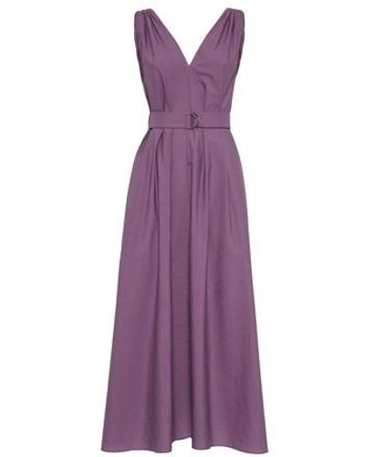 Brunello Cucinelli Dress With Belt - Purple