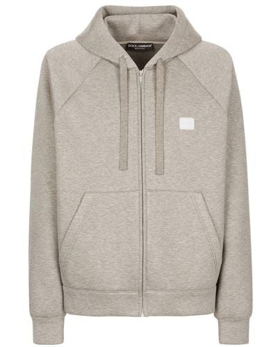 Dolce & Gabbana Zip-up Hoodie With Tag - Grey