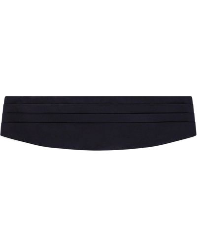 Dolce & Gabbana Large ceinture type cummerbund en satin de soie - Noir