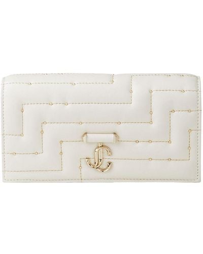 Jimmy Choo Avenue Quilted-leather Wallet-on-chain - White