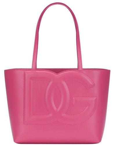 Dolce & Gabbana Small Dg Logo Shopper - Pink