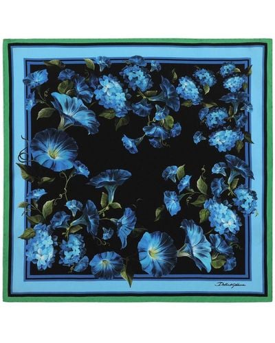 Dolce & Gabbana Twill Scarf (50 X 50) - Blue