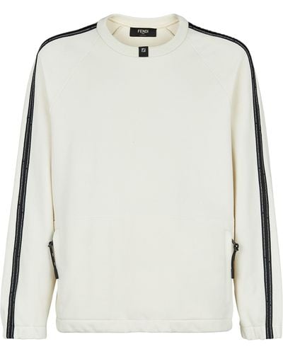Fendi Sweatshirt mit Rundhalsausschnitt - Weiß