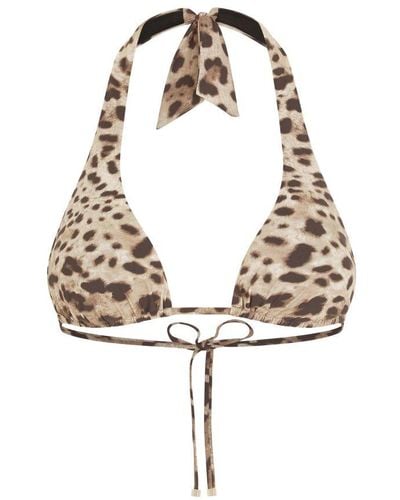 Dolce & Gabbana Padded Triangle Bikini Top - Metallic