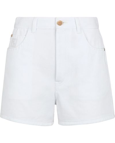 Fendi Shorts mit elastischem - Weiß