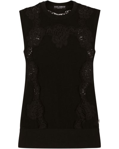 Dolce & Gabbana Pull en cachemire et en soie - Noir