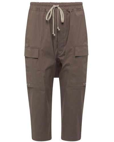 Rick Owens Cargo Crooped Trousers - Brown