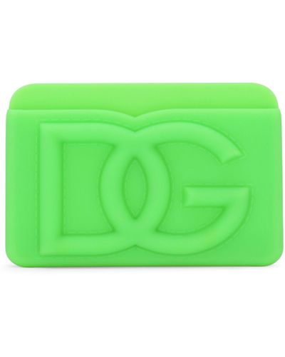 Dolce & Gabbana Porte-cartes en gomme avec logo embossé - Vert