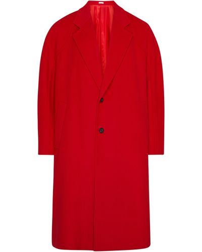 Alexander McQueen Mantel mit Oversize-Revers - Rot