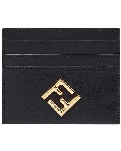 Fendi Ff Diamonds Card Case - Black