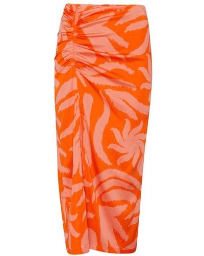 Sessun Hayetti Print Skirt - Orange
