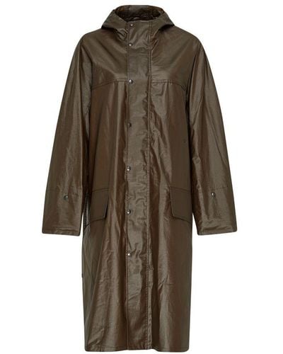 Lemaire Hooded Raincoat - Brown