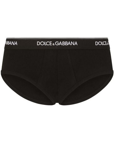 Dolce & Gabbana Stretch Cotton Briefs Two-Pack - Black