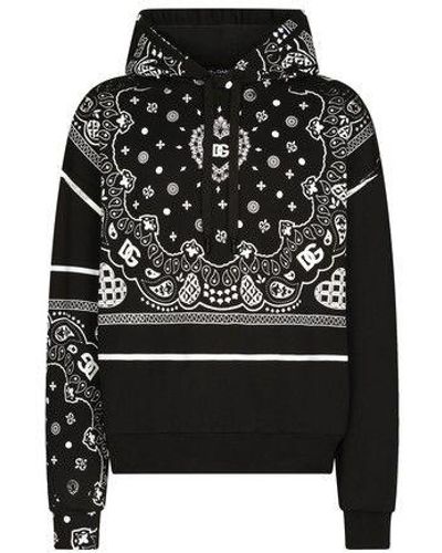 Dolce & Gabbana zip-front floral-print hoodie