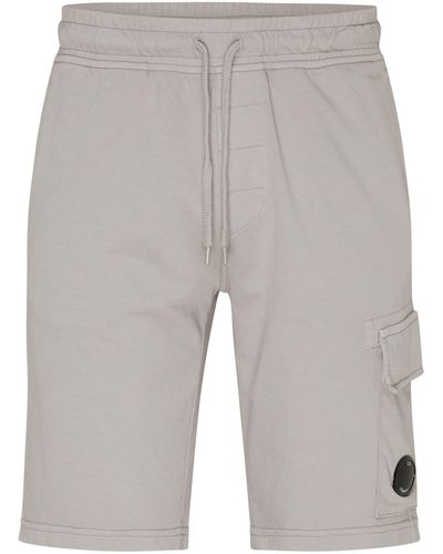C.P. Company Leichte Fleece-Utility-Shorts - Grau