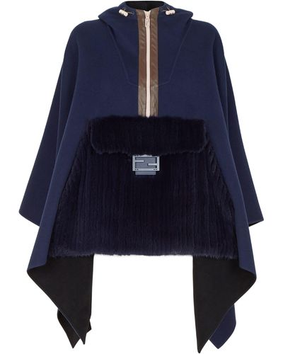 Fendi Poncho - Blau