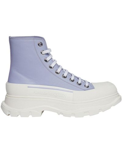 Alexander McQueen Tread Slick Ankle Boots - Blue