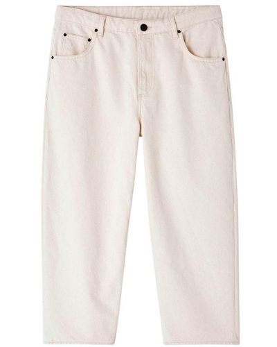 American Vintage Datcity Cropped Straight-cut Jeans - Natural