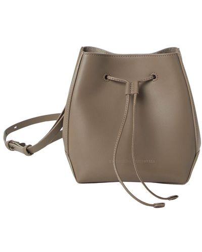 Brunello Cucinelli Leather Bucket Bag - Brown
