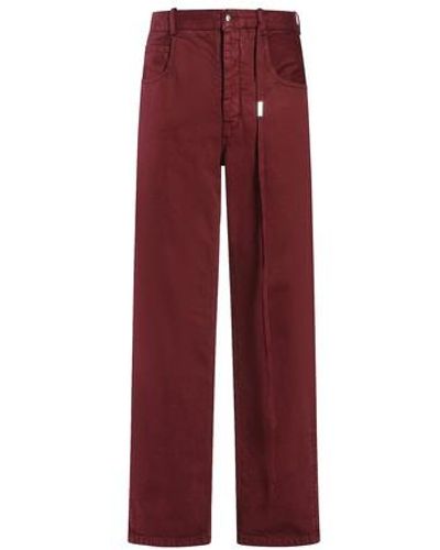 Ann Demeulemeester Ronald 5-pockets Comfort Trousers - Red