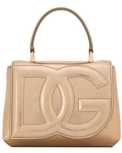 Dolce & Gabbana Dg Logo Bag Top-handle Bag - Natural