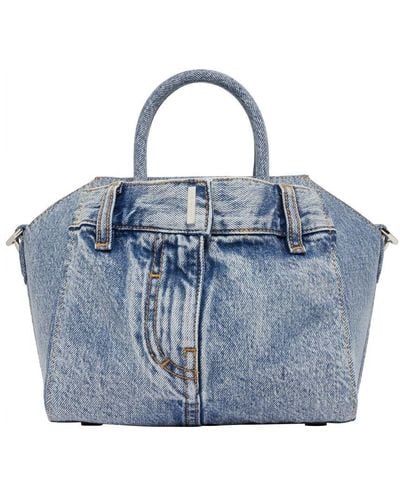 Givenchy Mini Antigona Lock Boyfriend Bag - Blue