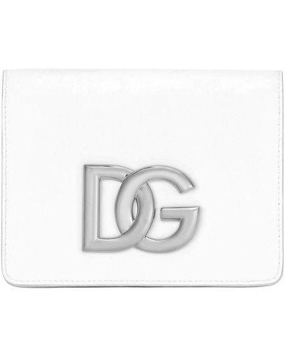 Dolce & Gabbana Calfskin Crossbody 3.5 Bag - White