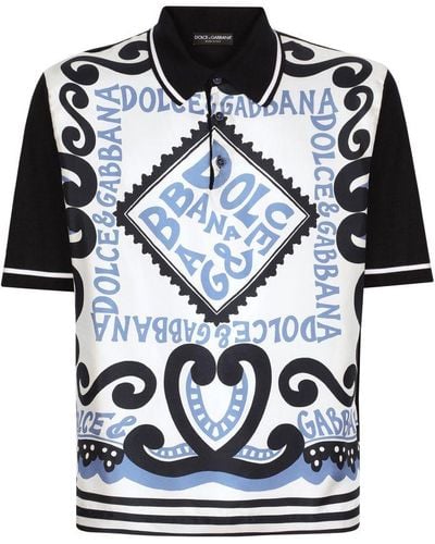 Dolce & Gabbana Silk Polo-shirt - Black