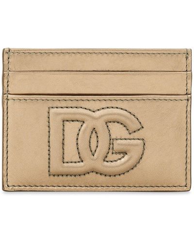 Dolce & Gabbana Kartenetui mit DG-Logo - Natur