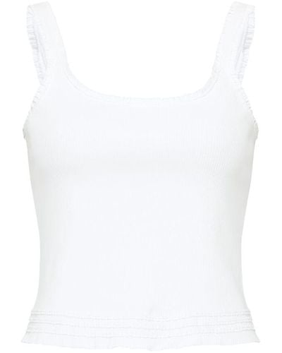 Chloé Cropped Vest Top - White