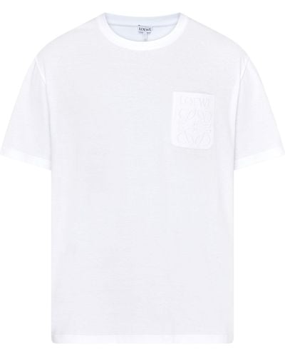 Loewe Baumwoll-T-Shirt Relaxed Fit - Weiß