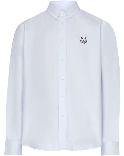 Maison Kitsuné Chemise à logo Contour Fox Head - Blanc