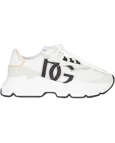 Dolce & Gabbana Dolce&gabbana White Mixed-material Daymaster Trainers