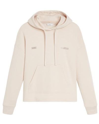 Closed Hoodie With Print - White