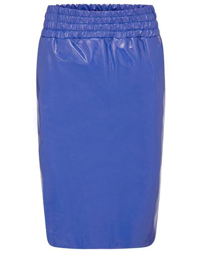 Tom Ford Leather Skirt - Blue