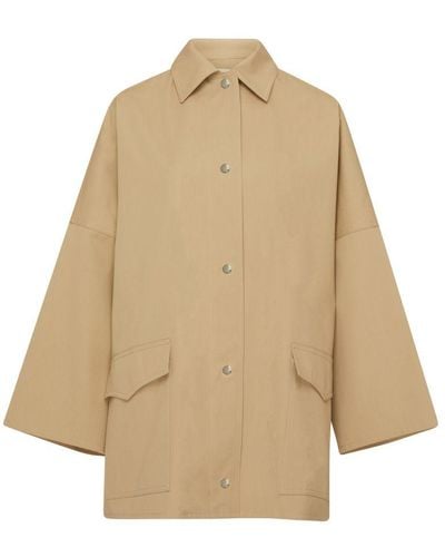 Totême Cotton Twill Overshirt Jacket - Natural