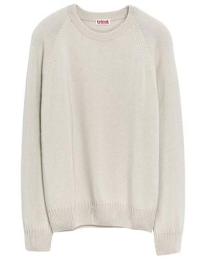Tricot Recycled Cashmere Jumper - White