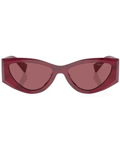 Miu Miu Mu 06ys Cat Eye Sunglasses - Red