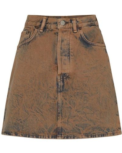 Acne Studios Denim Mini Skirt - Brown