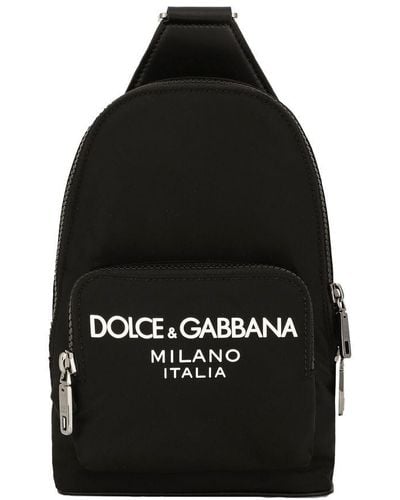 Dolce & Gabbana Nylon Crossbody Backpack - Black
