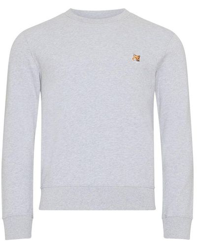 Maison Kitsuné Fox Head Patch Sweatshirt - White