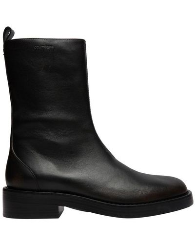 Courreges Used Leather Chelsea Boots - Black