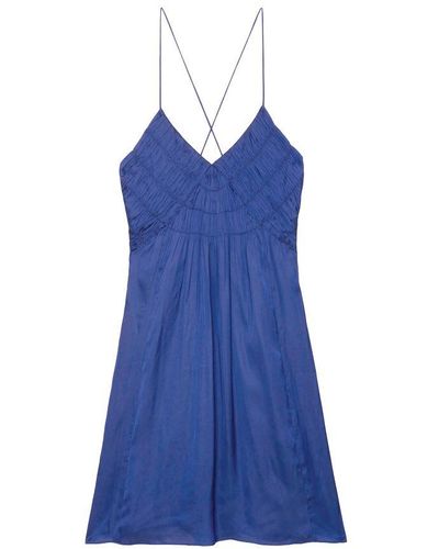 Zadig & Voltaire Rayonna Satin Dress - Blue