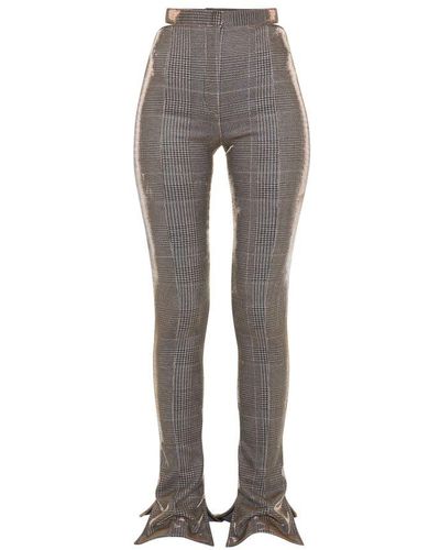 Mugler Tweed Lycra Pants - Gray