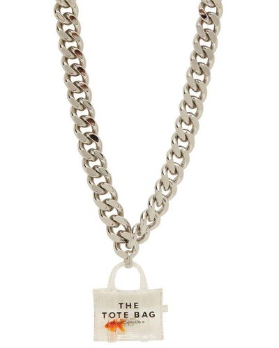 Marc Jacobs Tote Bag Goldfish Necklace - Metallic