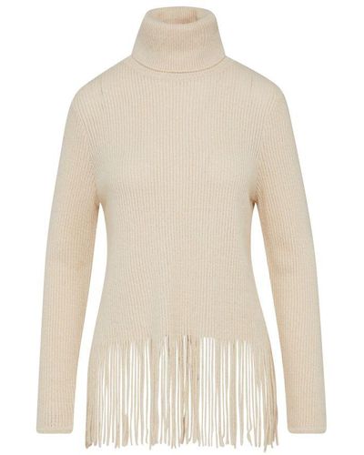 Zimmermann Tassel Turtleneck Sweater - White