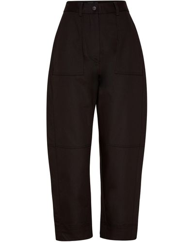 Moncler Pantalon cropped - Noir